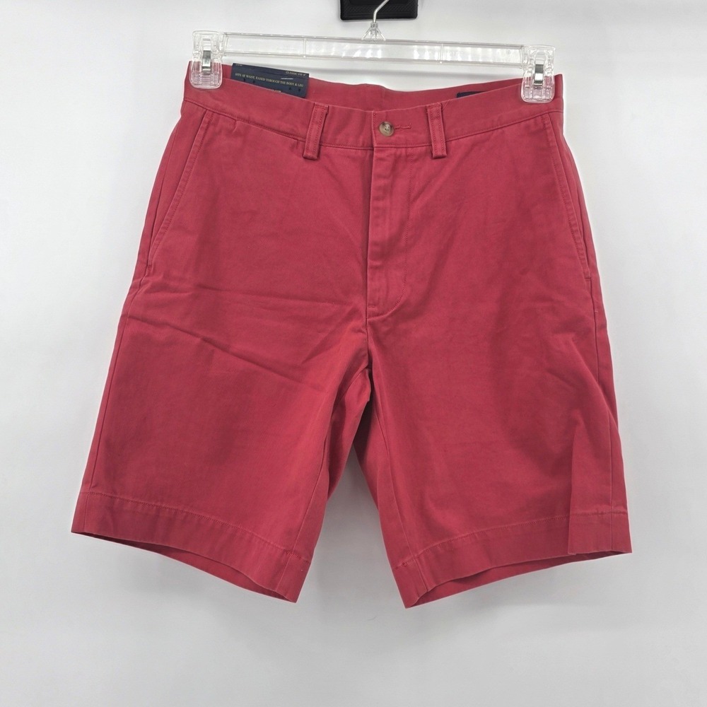 NWT Polo Ralph Lauren Classic Fit 9 Inch Chino Shorts Mens 29 Nantucket Red